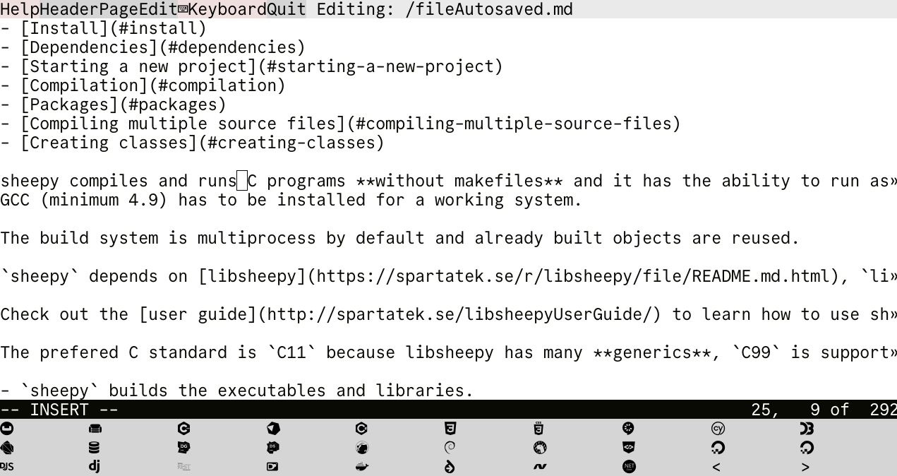 Vink vim like editor